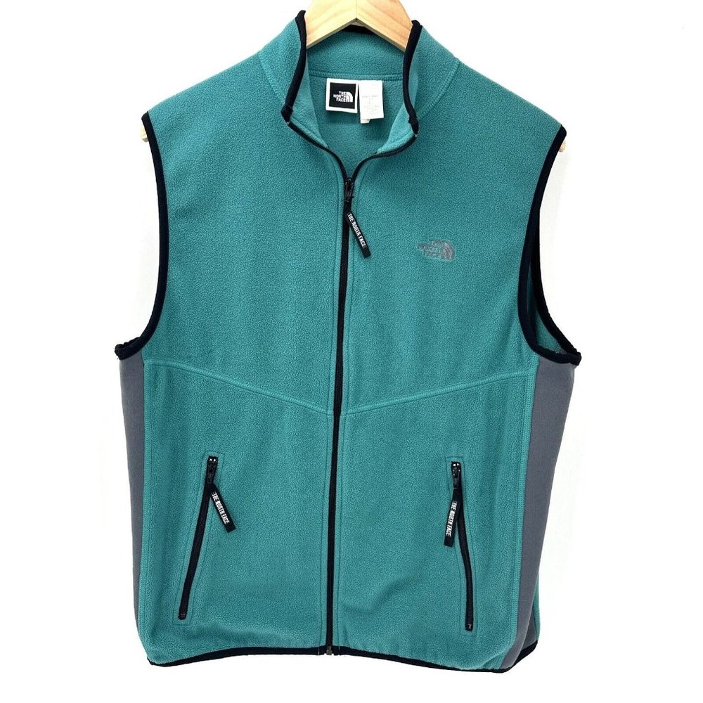 Vintage The North Face Jacket Vest Teal Fleece Men's Large USA